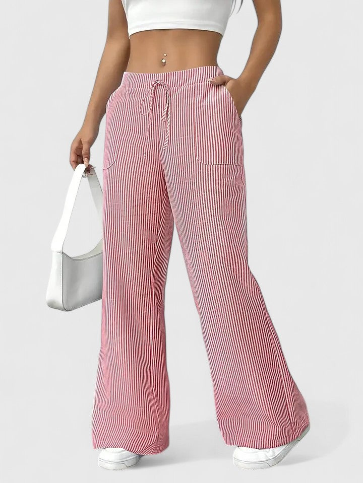 Van Laar | Comfortabele wijde broek met elegante details