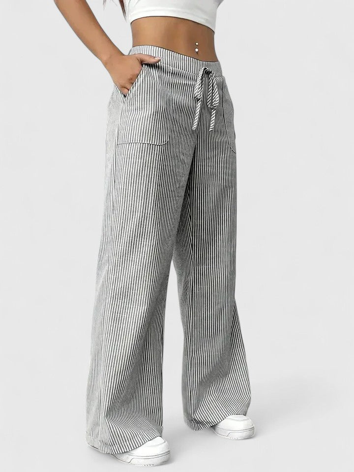 Van Laar | Comfortabele wijde broek met elegante details