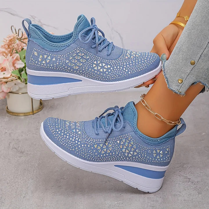 Giselle – Orthopedische sneakers met fonkelende strass-steentjes