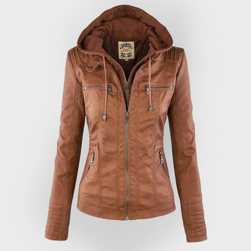 Van Laar Amsterdam™ | Modieuze Leren Jas met Capuchon