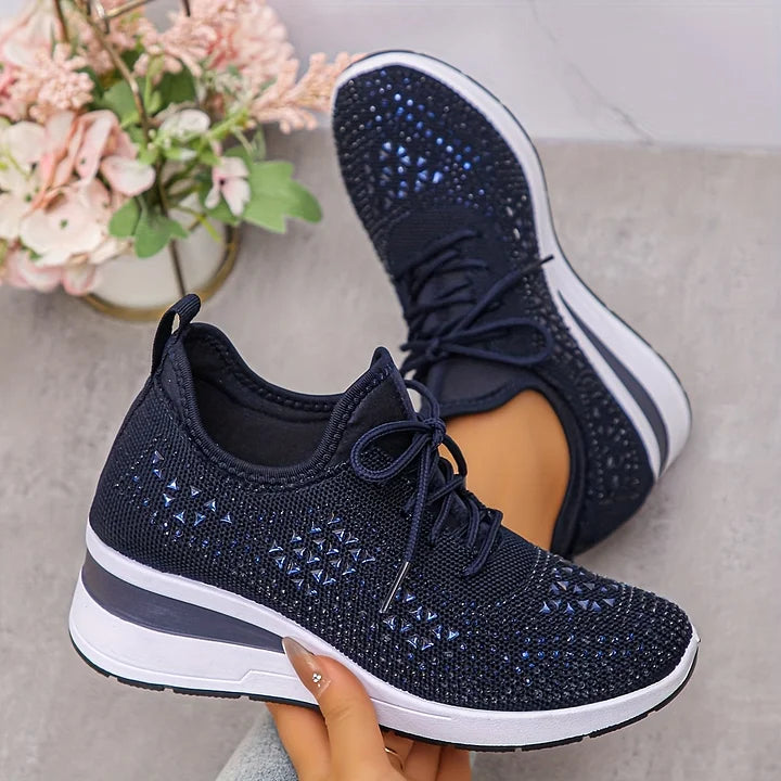 Giselle – Orthopedische sneakers met fonkelende strass-steentjes