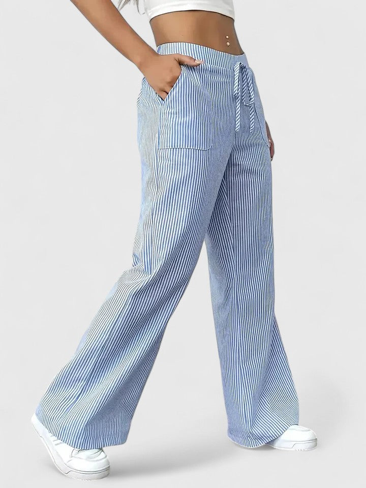 Van Laar | Comfortabele wijde broek met elegante details