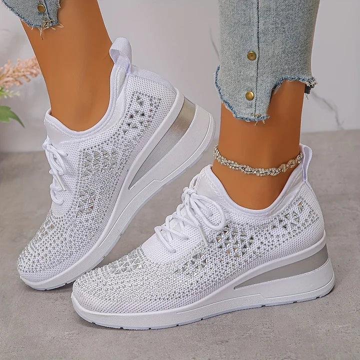 Giselle – Orthopedische sneakers met fonkelende strass-steentjes