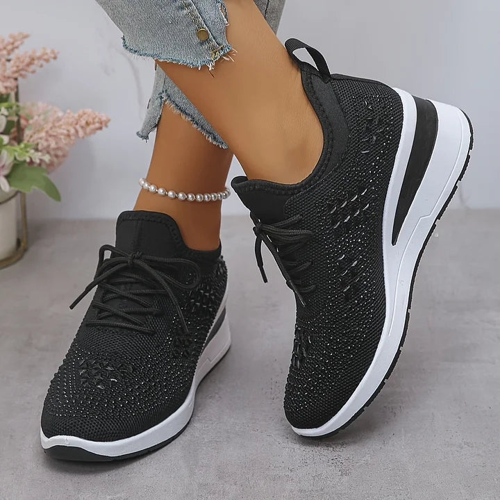 Giselle – Orthopedische sneakers met fonkelende strass-steentjes