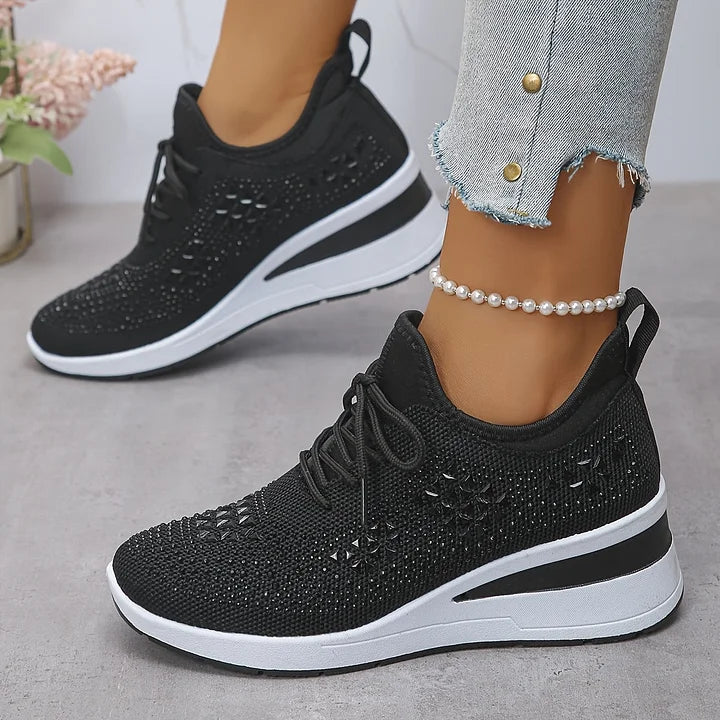 Giselle – Orthopedische sneakers met fonkelende strass-steentjes