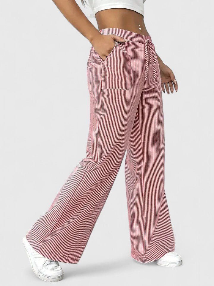 Van Laar | Comfortabele wijde broek met elegante details