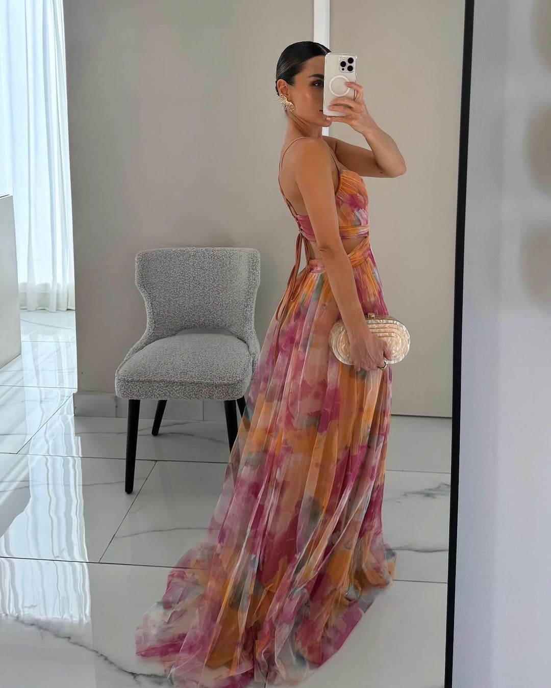 Van Laar – Betoverende Maxi-jurk met Bloemenprint