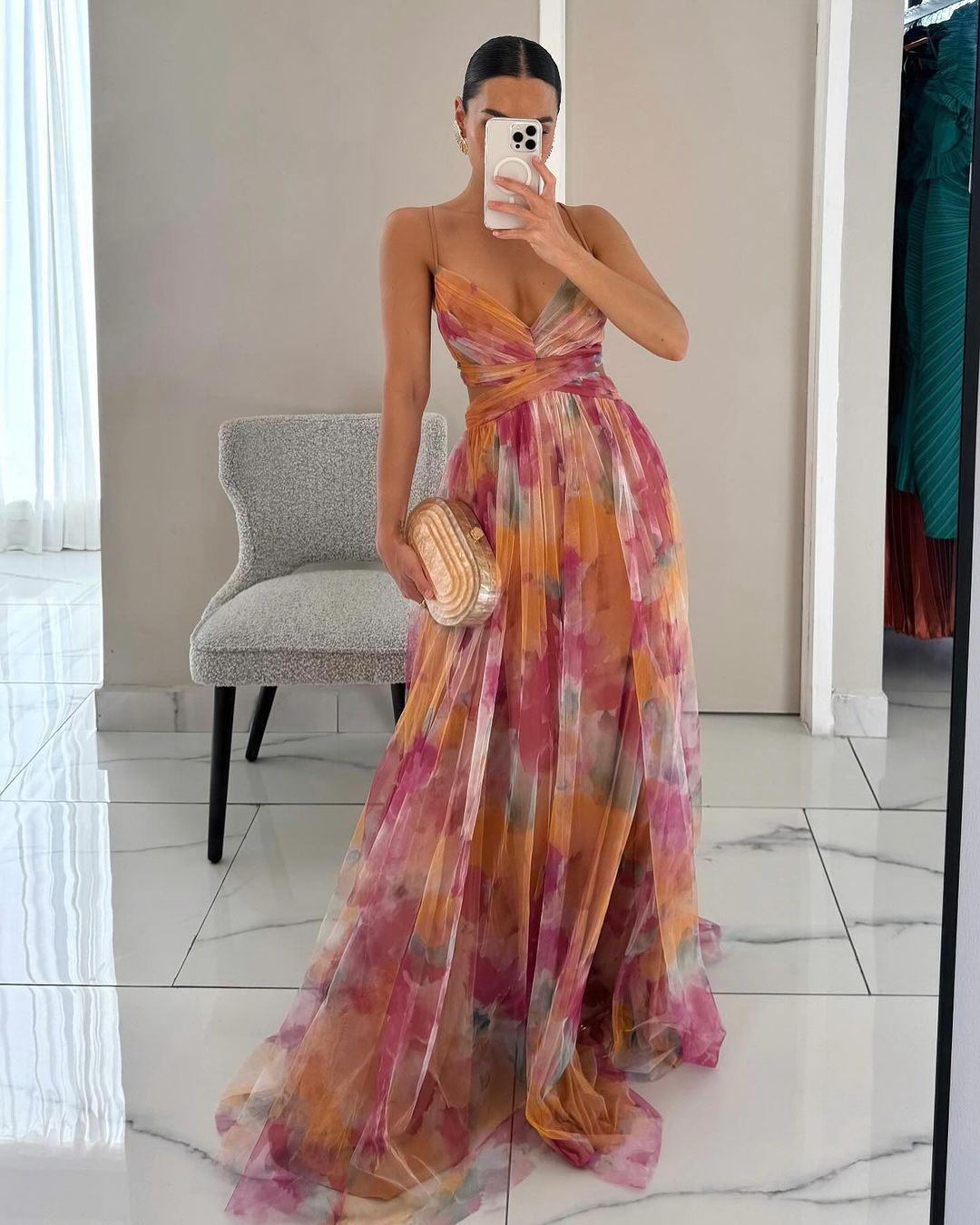 Van Laar – Betoverende Maxi-jurk met Bloemenprint