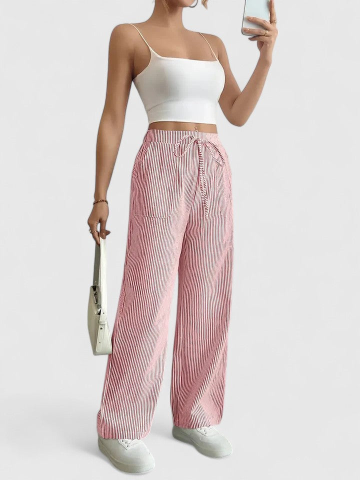 Van Laar | Comfortabele wijde broek met elegante details