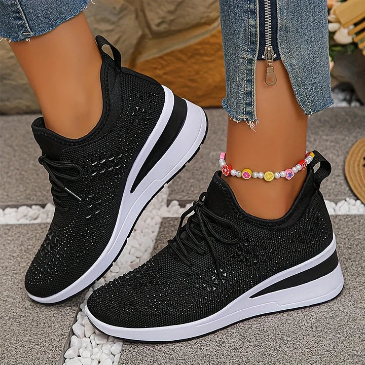 Giselle – Orthopedische sneakers met fonkelende strass-steentjes