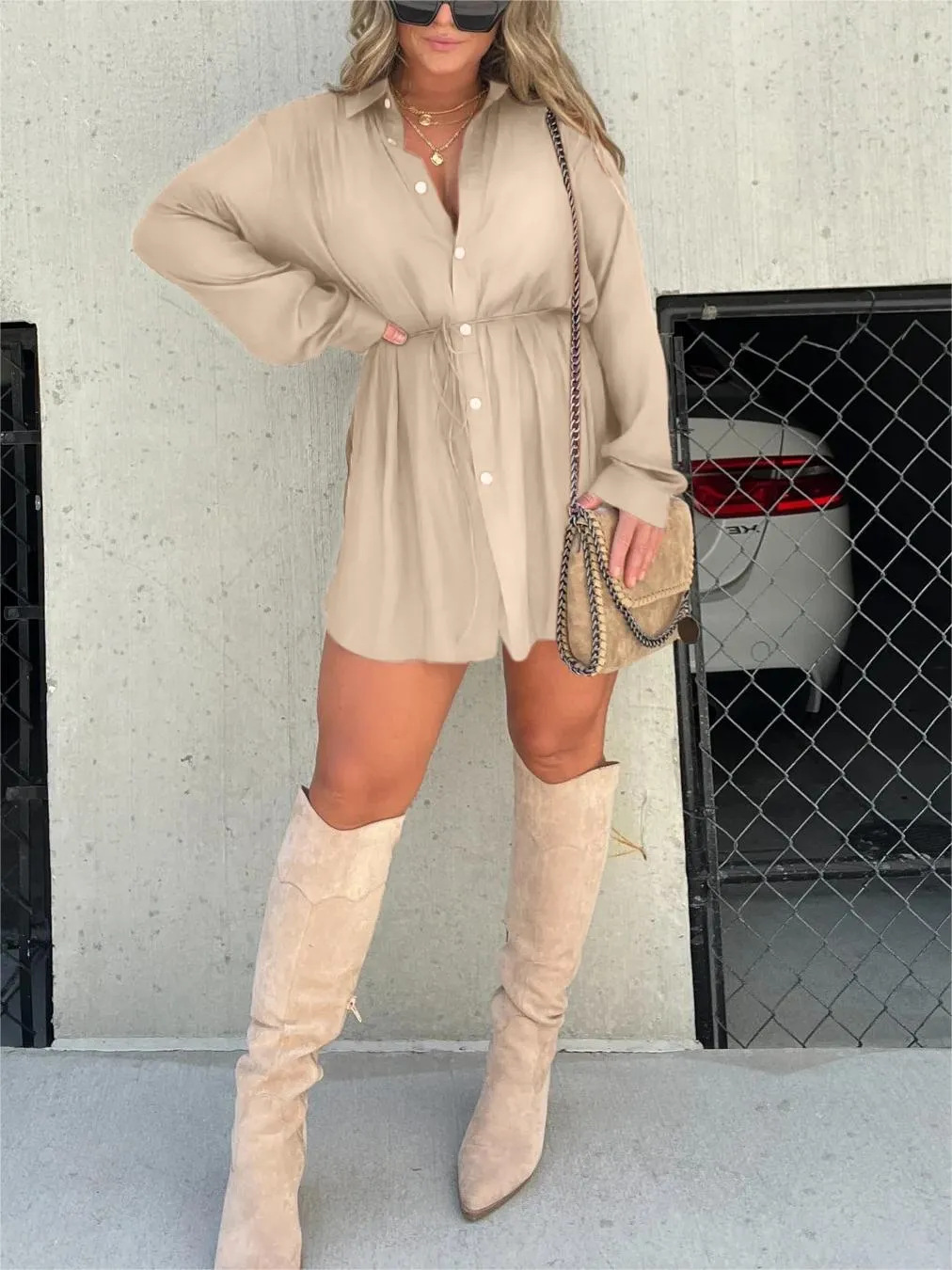 Van Laar® | Trendy Satijnen Romper Jurk