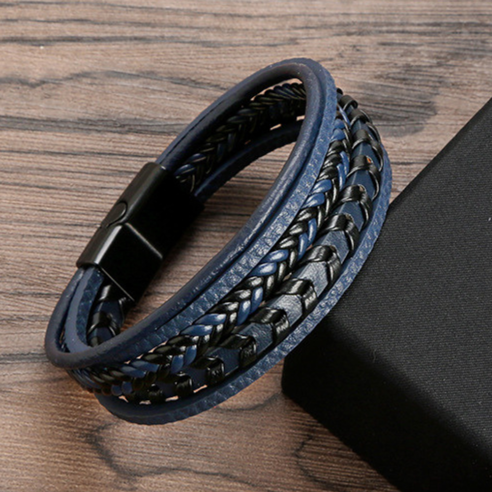Van Laar - Leren Gevlochten Viking Armband