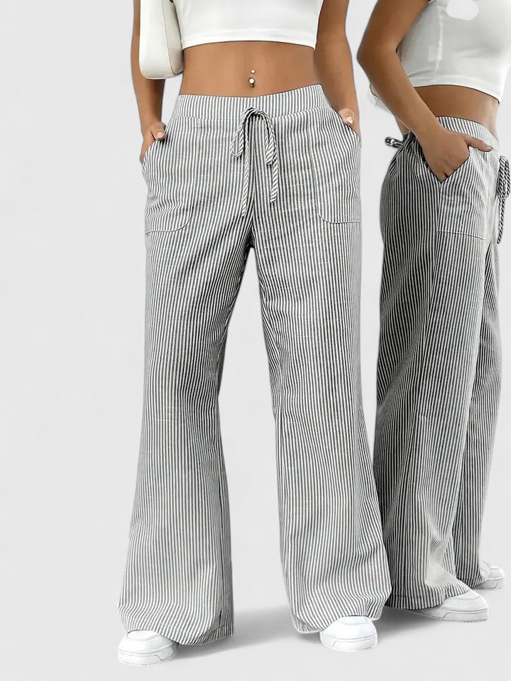 Van Laar | Comfortabele wijde broek met elegante details