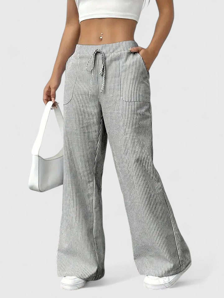 Van Laar | Comfortabele wijde broek met elegante details