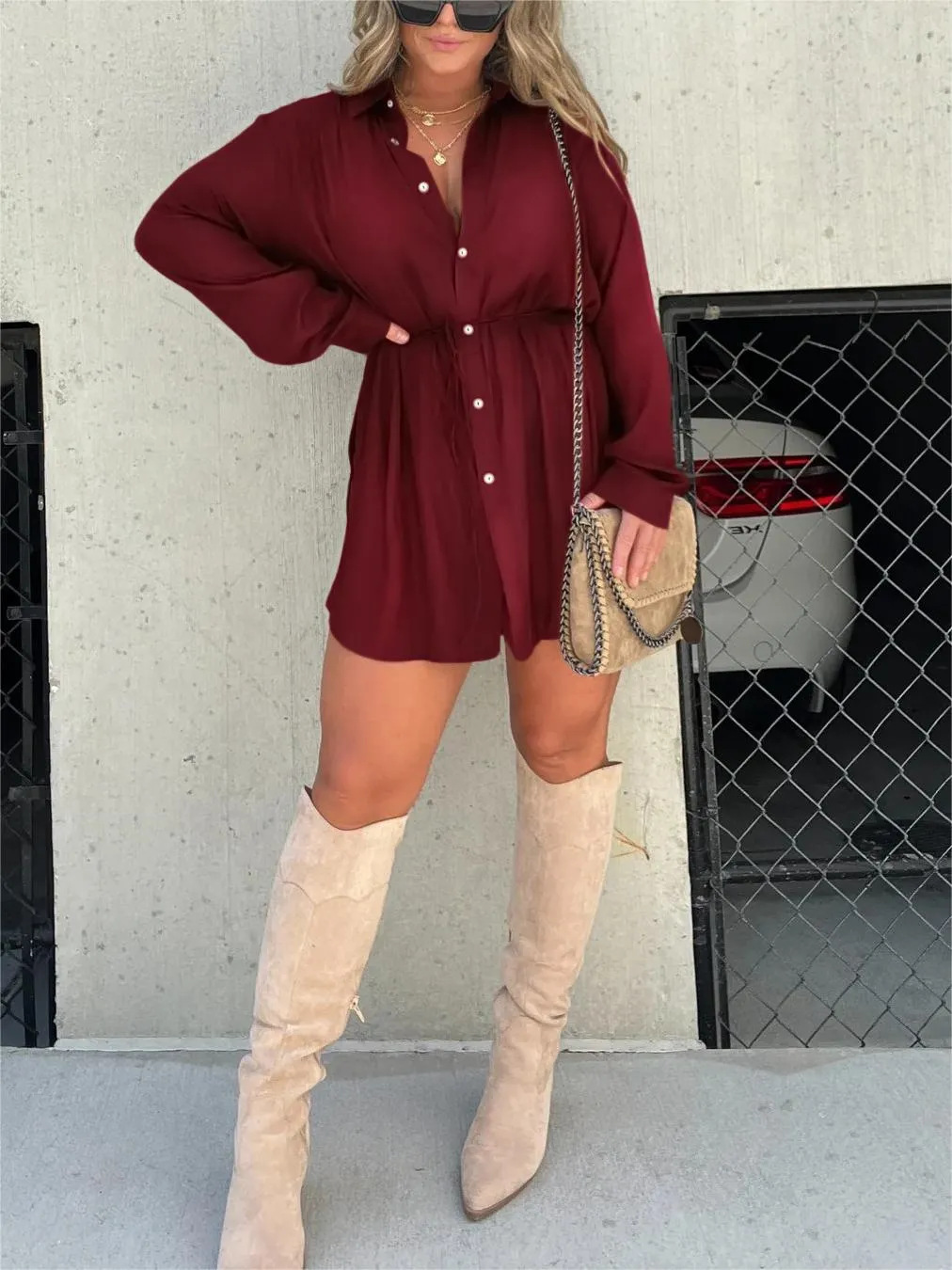 Van Laar® | Trendy Satijnen Romper Jurk