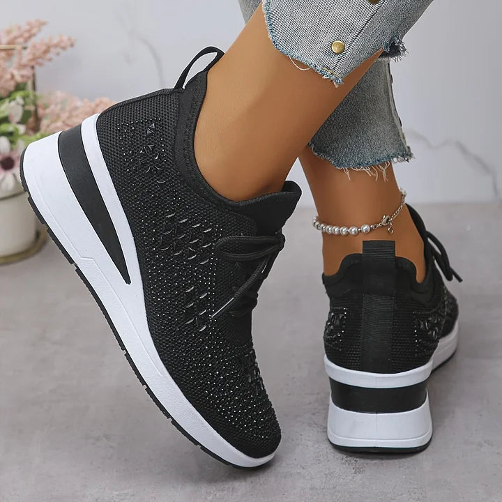 Giselle – Orthopedische sneakers met fonkelende strass-steentjes