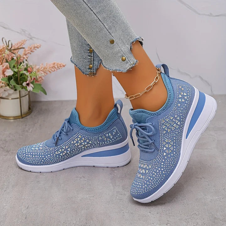 Giselle – Orthopedische sneakers met fonkelende strass-steentjes