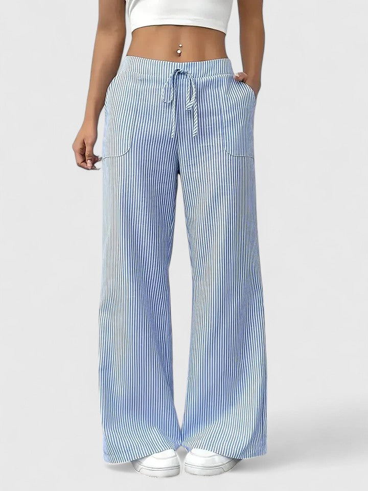 Van Laar | Comfortabele wijde broek met elegante details