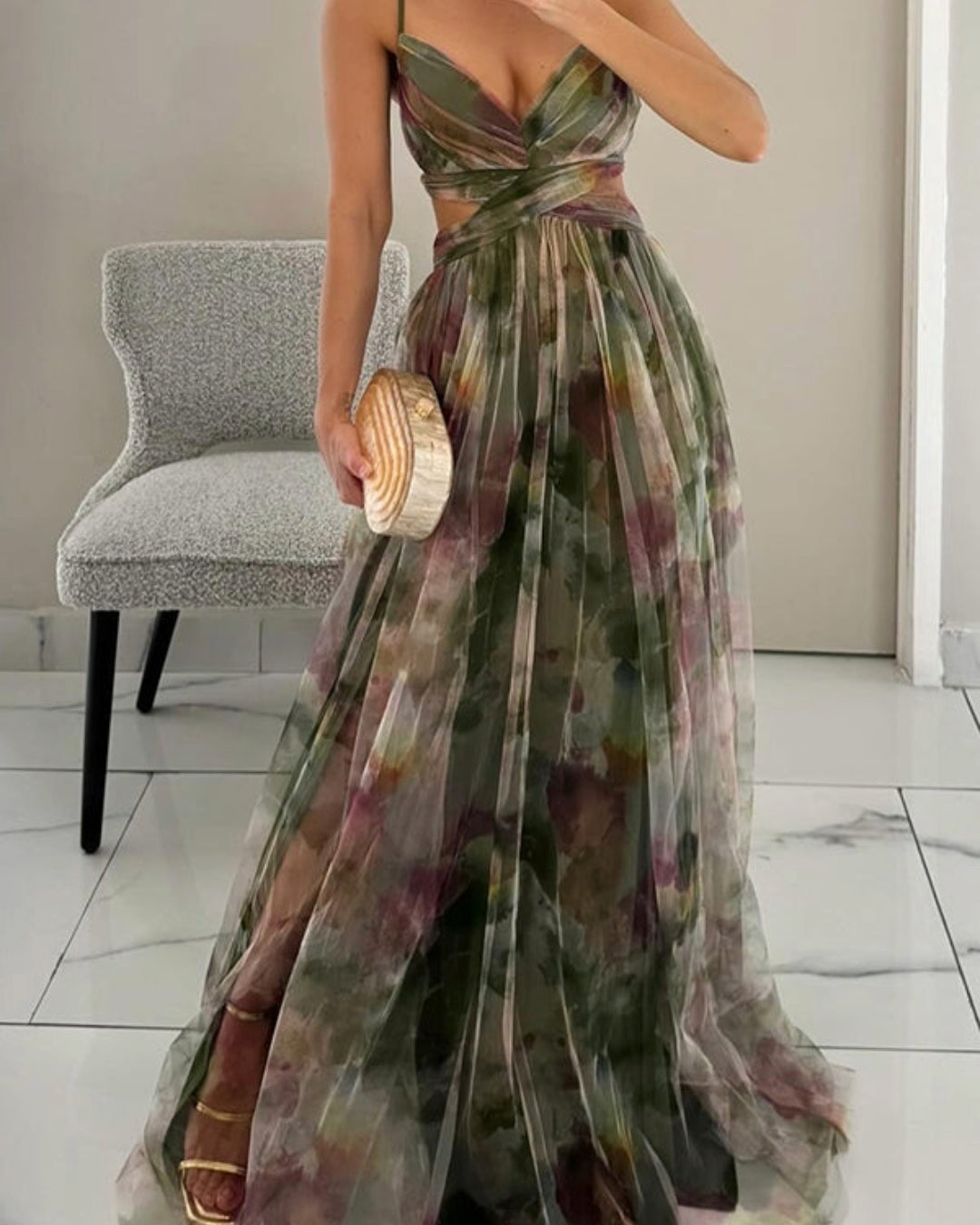 Van Laar – Betoverende Maxi-jurk met Bloemenprint
