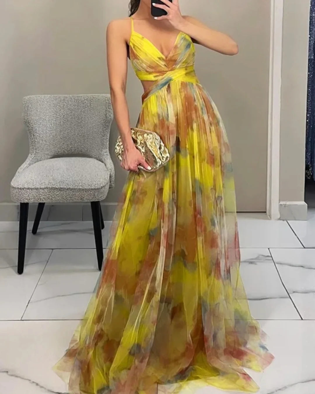 Van Laar – Betoverende Maxi-jurk met Bloemenprint