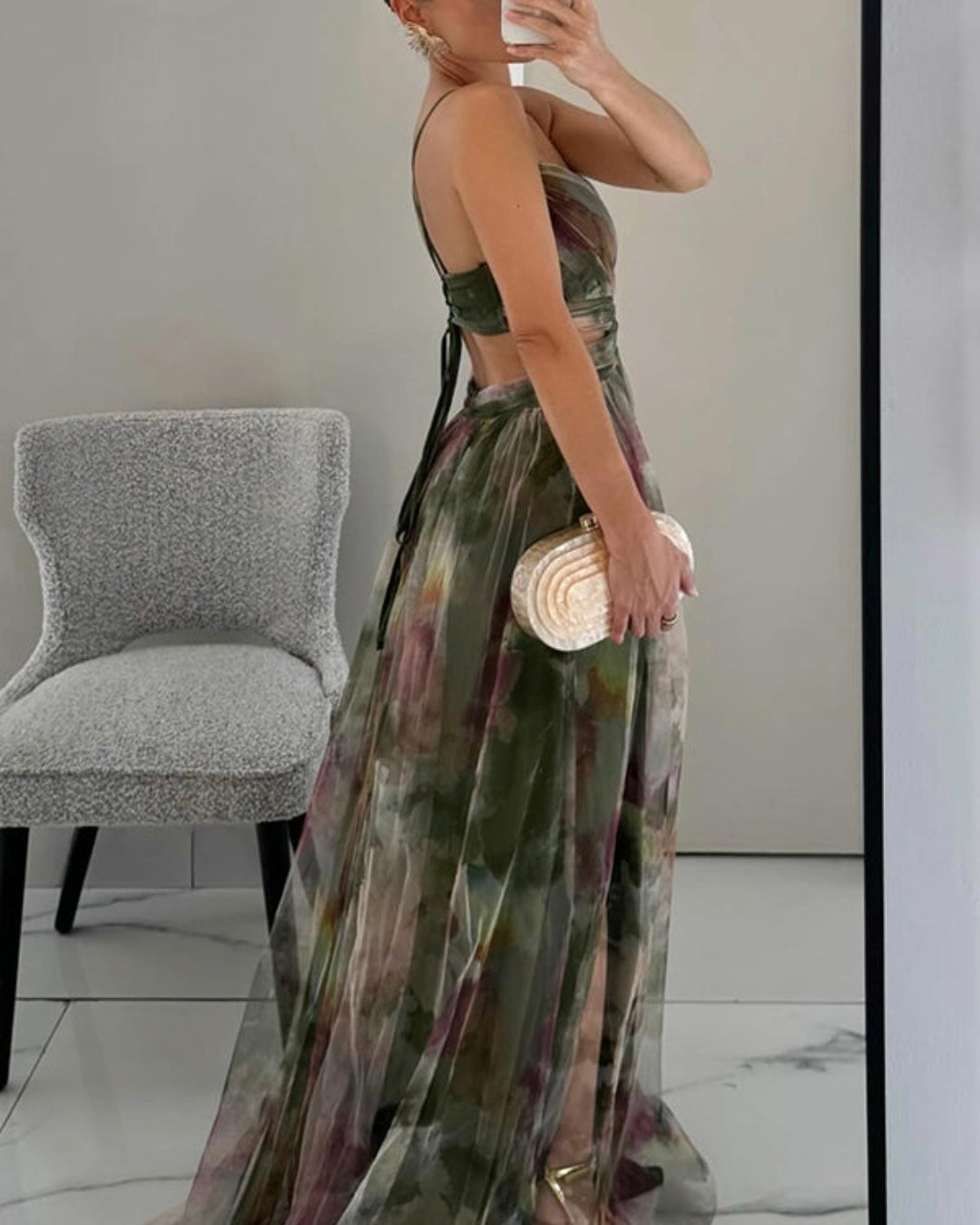 Van Laar – Betoverende Maxi-jurk met Bloemenprint