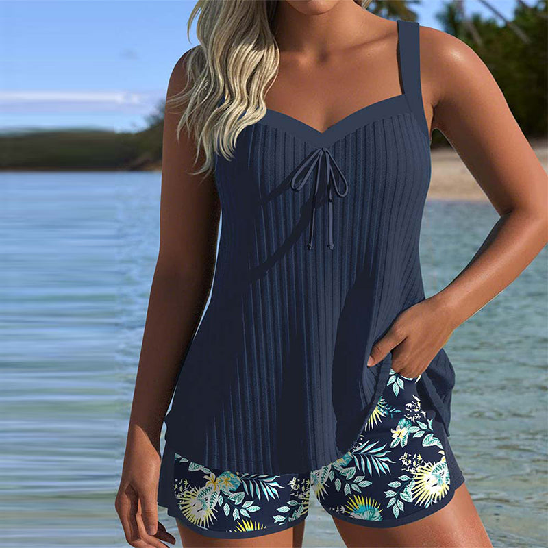 Van Laar® | Tankini Gestreept met Tweedelig Strandbroekje