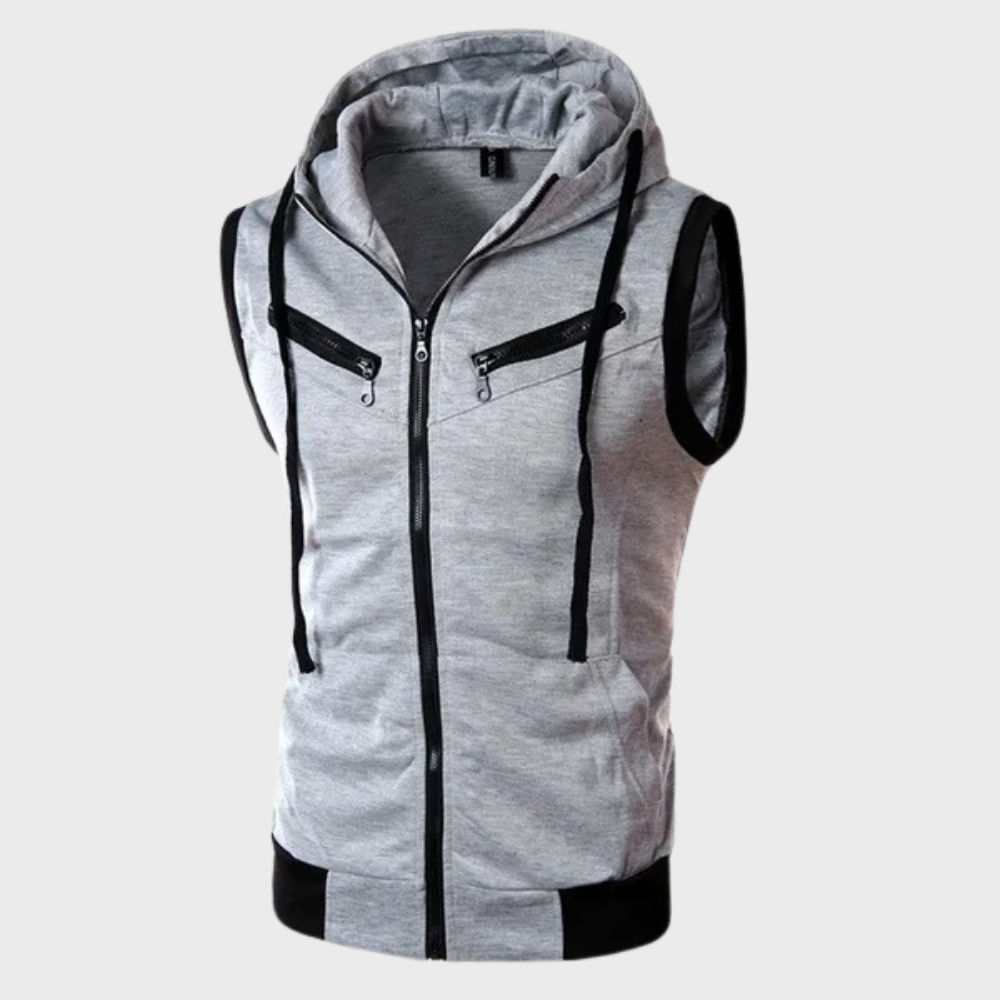 Launo - Zomervest zonder mouwen met capuchon