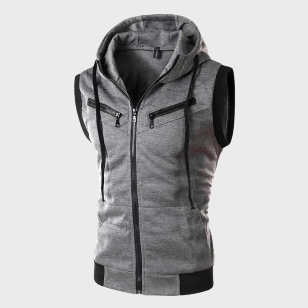 Launo - Zomervest zonder mouwen met capuchon