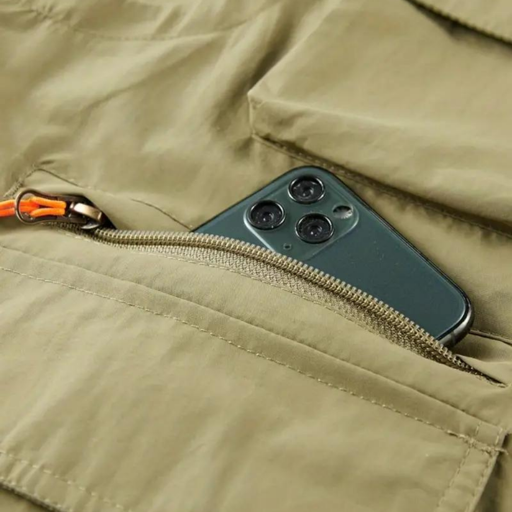 Toke - Zomervest voor heren met meerdere ritszakken