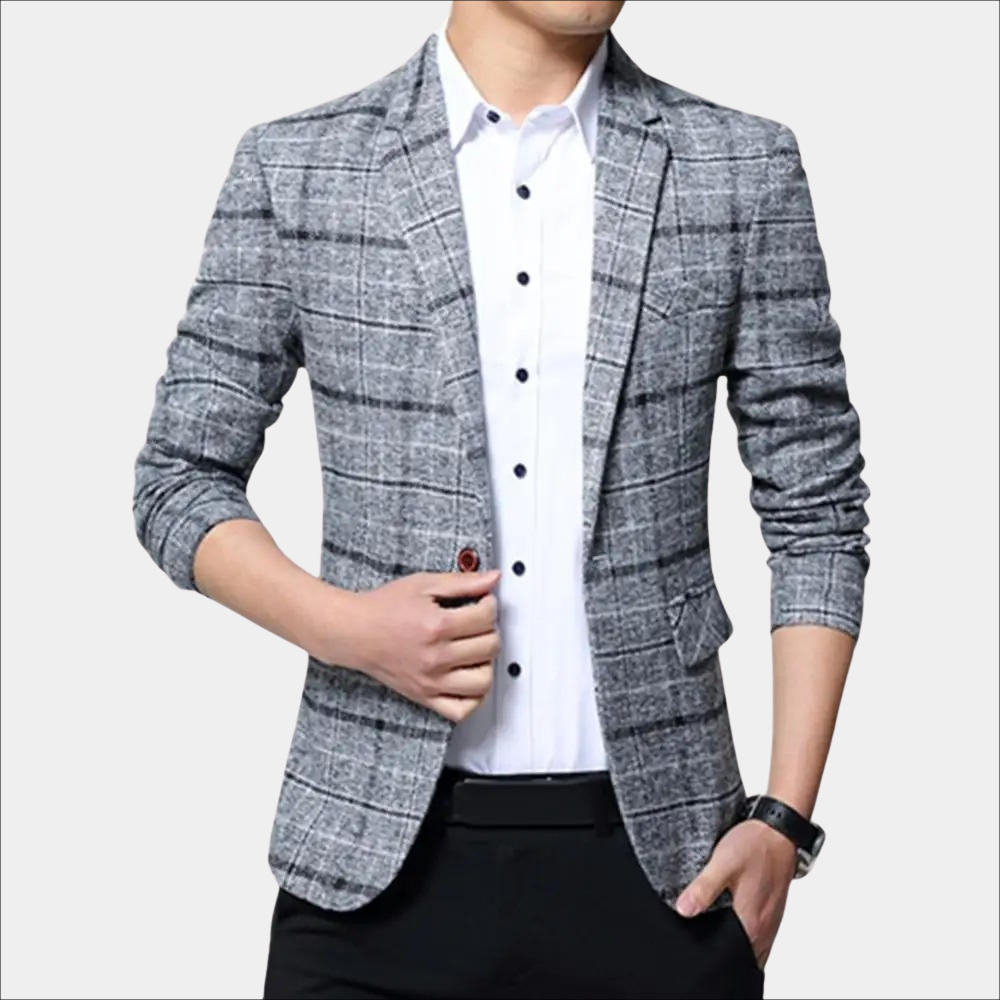 Balder - Casual geruite herenblazer voor de zomer