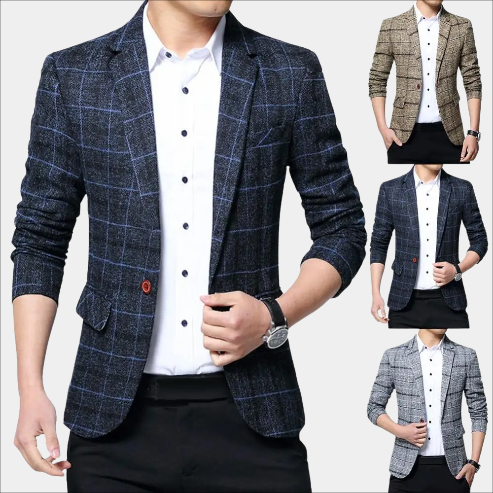 Balder - Casual geruite herenblazer voor de zomer