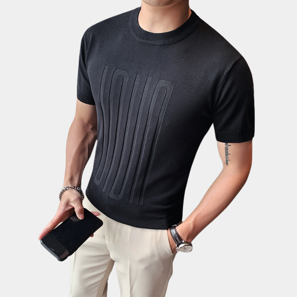 Bruce - Luchtige gebreide herensweater met ronde hals voor de zomer