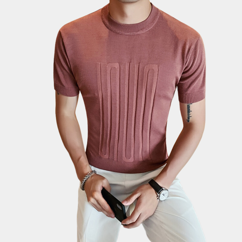 Bruce - Luchtige gebreide herensweater met ronde hals voor de zomer