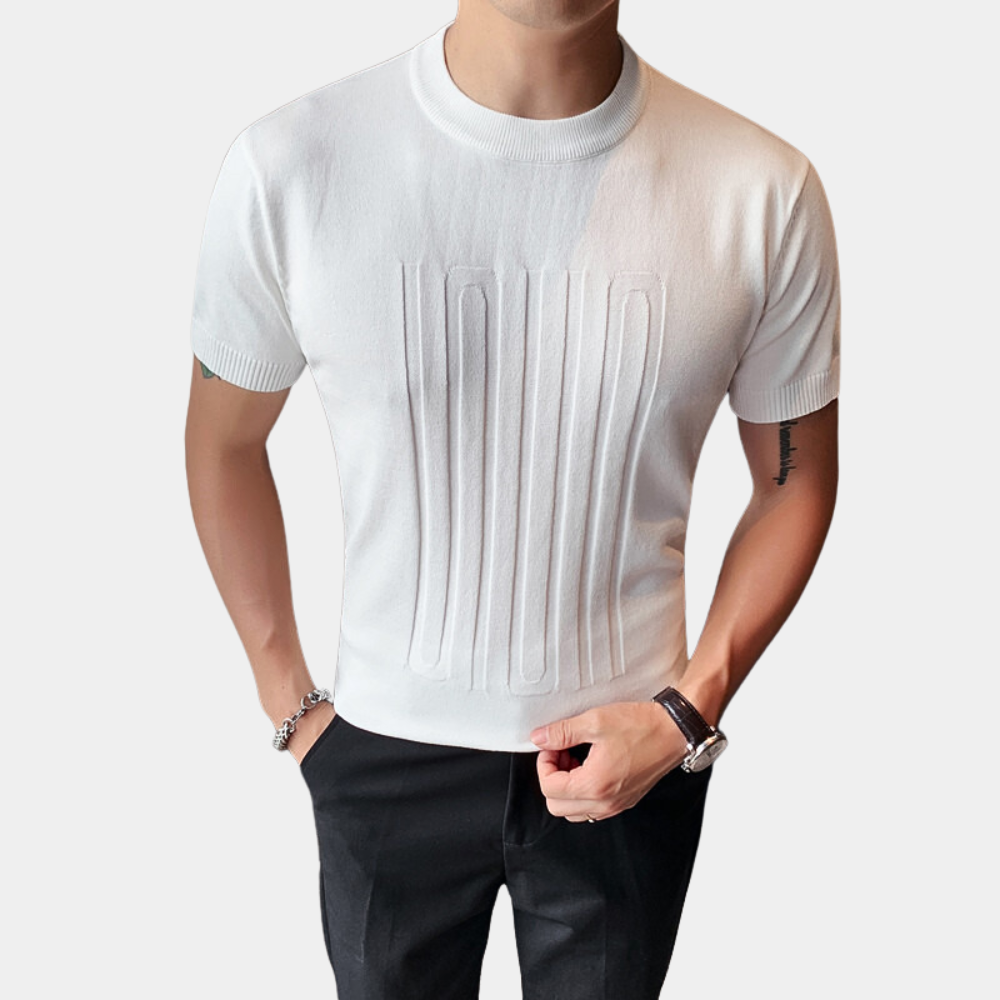 Bruce - Luchtige gebreide herensweater met ronde hals voor de zomer