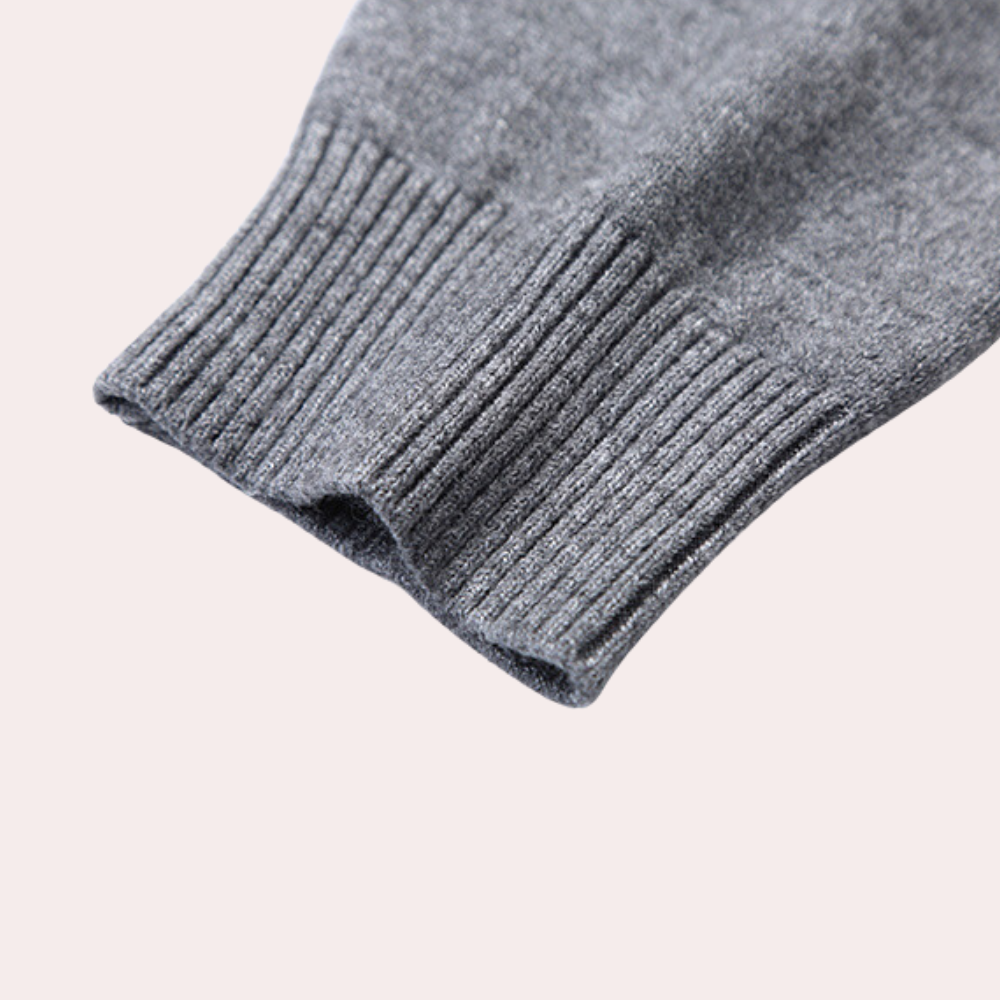 Oskar - Lichte casual herensweater met rits voor de zomer