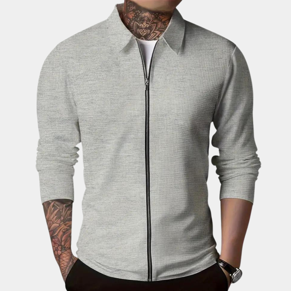 Casual herenjack met rits voor de zomer