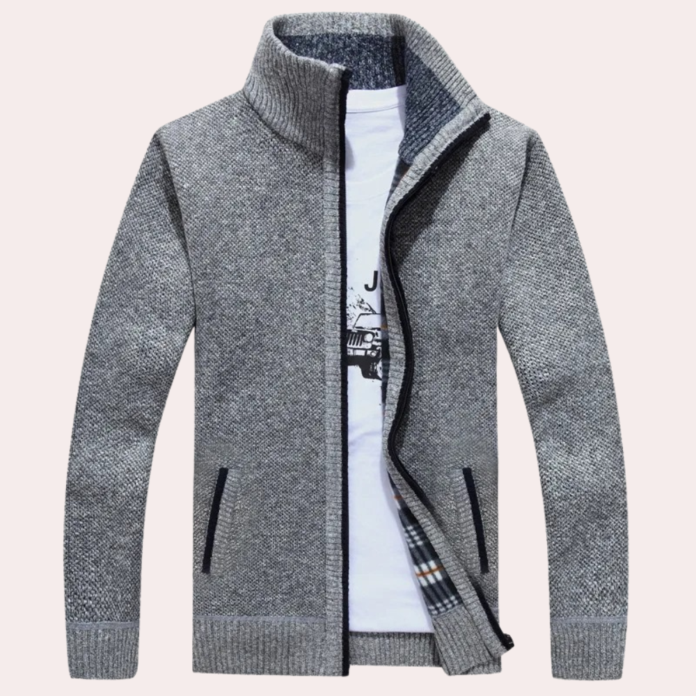 Casual gebreid herenvest voor de zomer