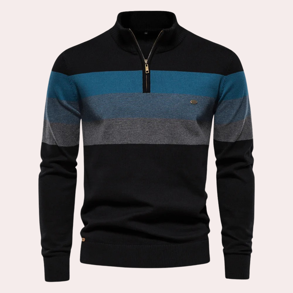 Trendy gestreepte herensweater voor de zomer