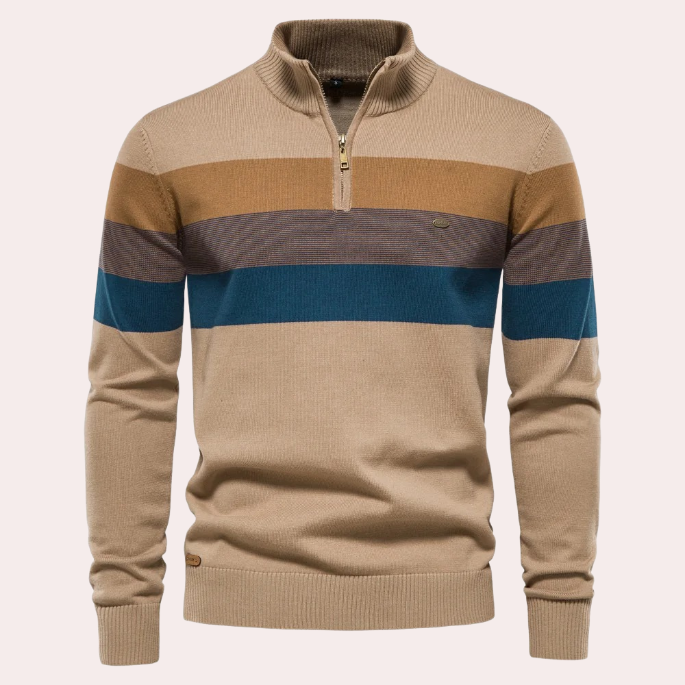 Trendy gestreepte herensweater voor de zomer