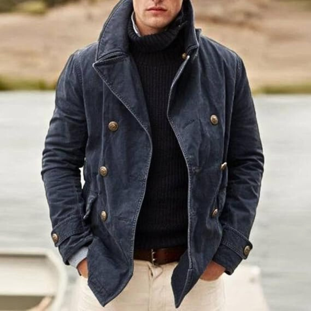Casual herenjack met twee knopen voor de zomer