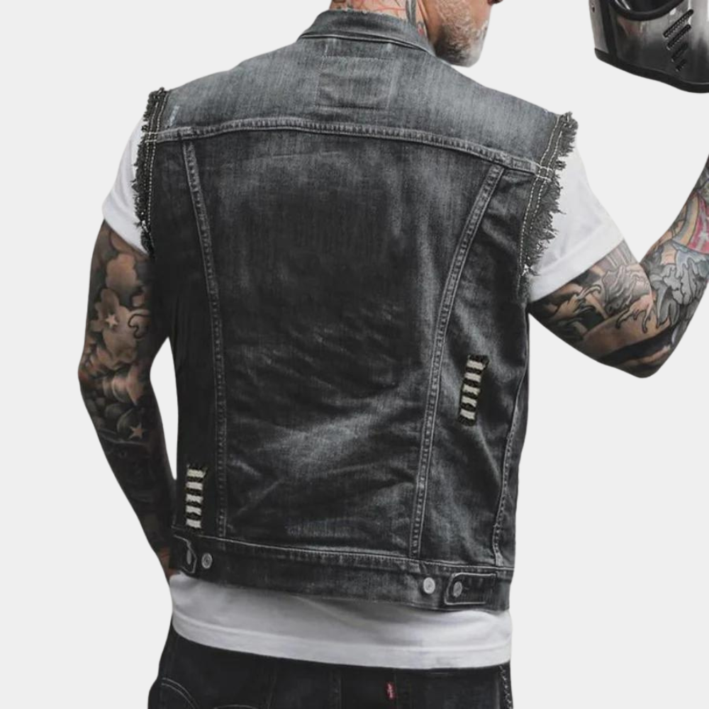 Yevgeny - Retro denim zomer gilet voor heren