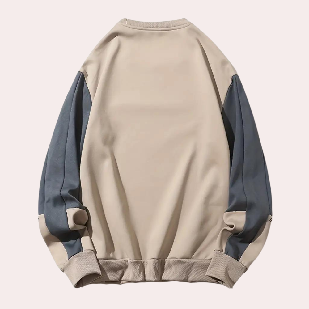Alexandro - Modieus Zomers Sweatshirt met Kleurcontrast voor Heren