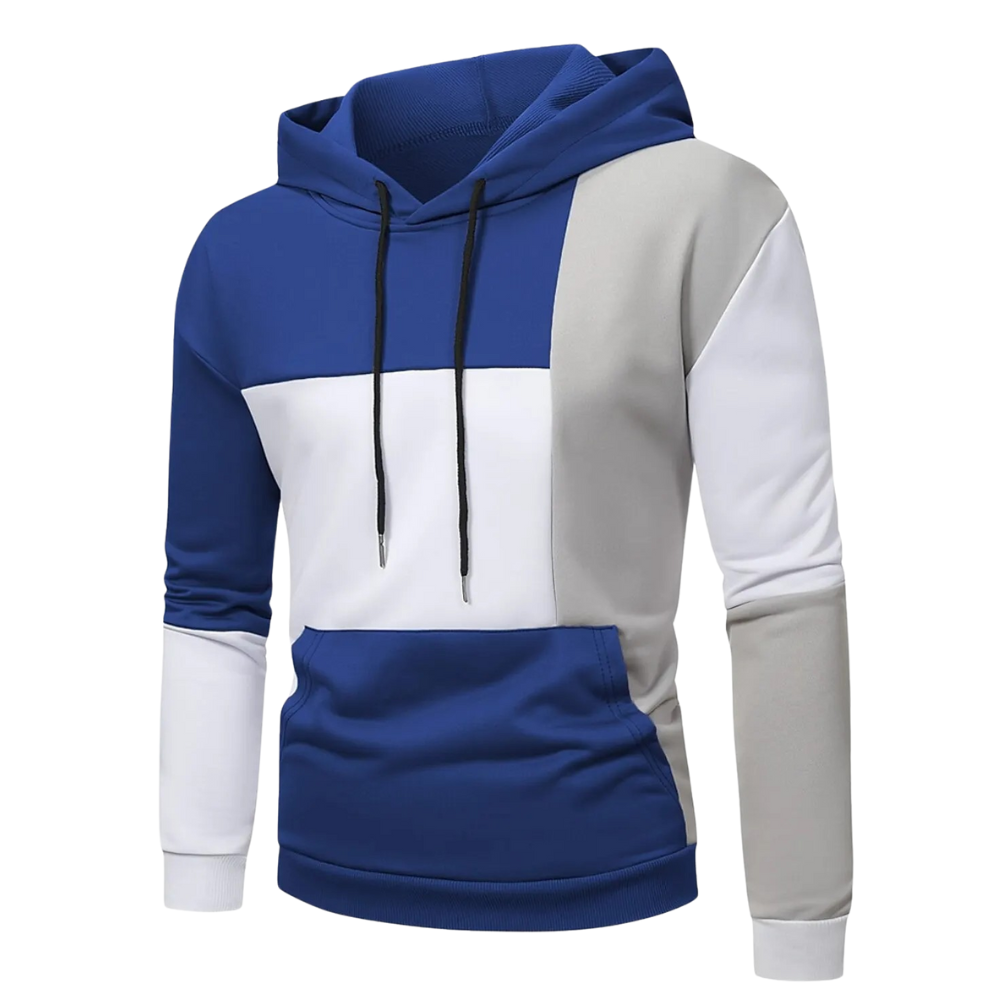 Petar - Sportieve colorblock zomertrui met capuchon voor heren