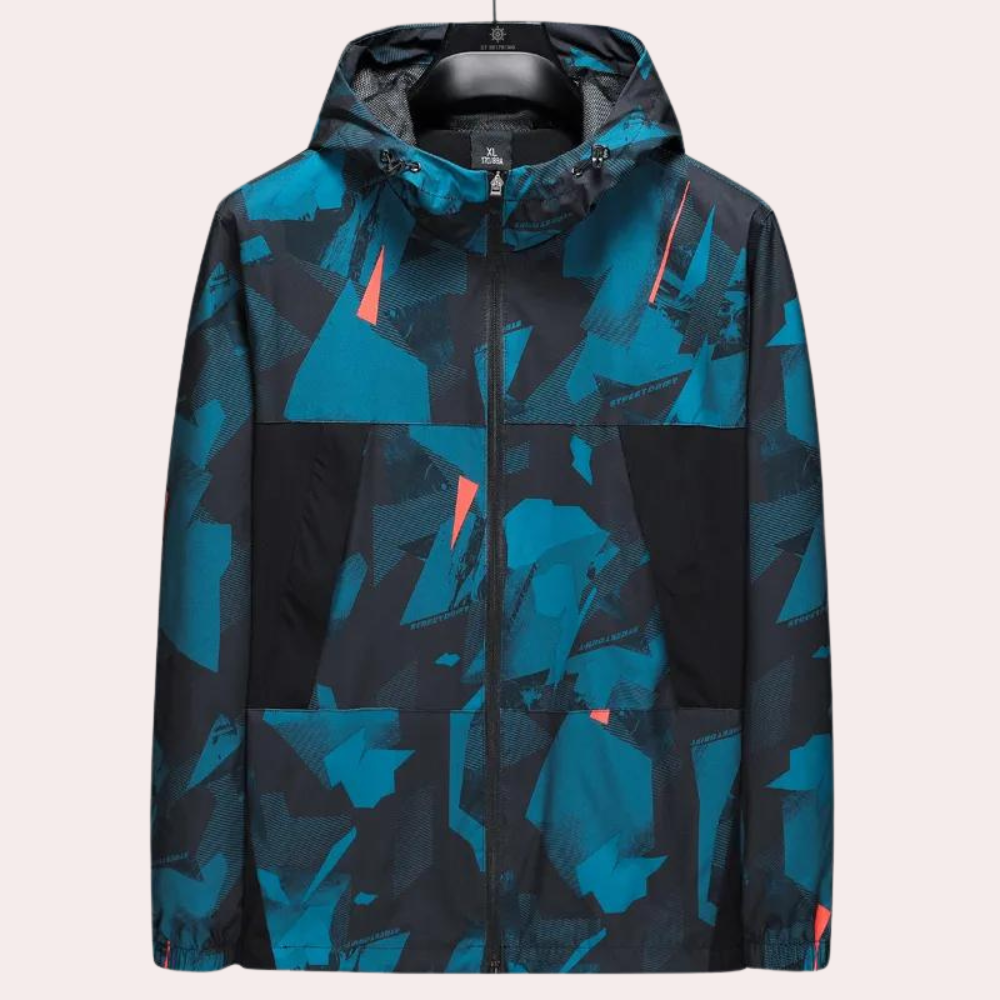 Konstantin - Herenjas met moderne camouflage en capuchon voor de zomer