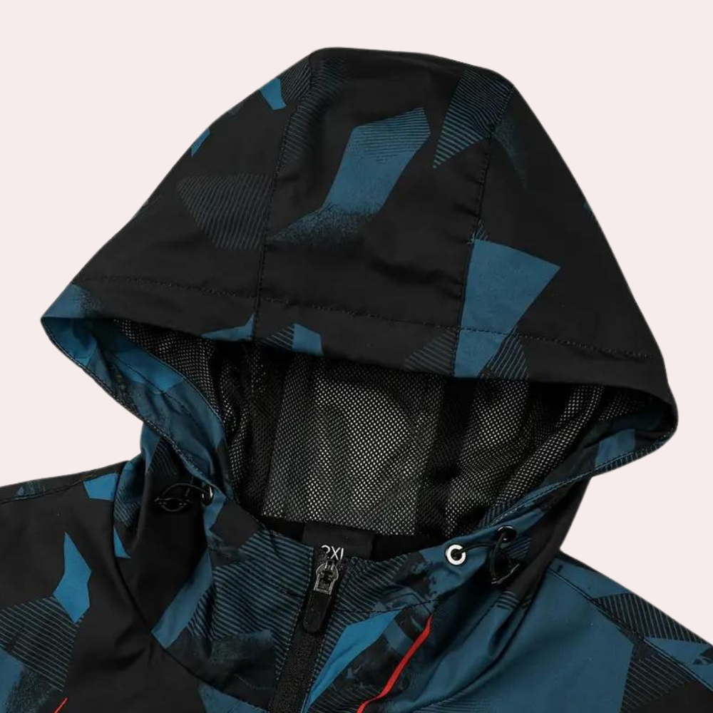 Konstantin - Herenjas met moderne camouflage en capuchon voor de zomer