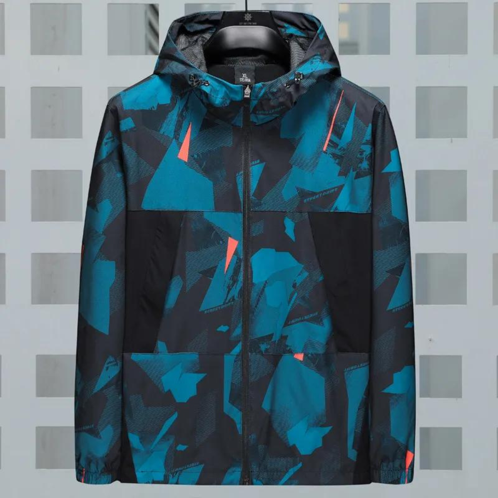 Konstantin - Herenjas met moderne camouflage en capuchon voor de zomer