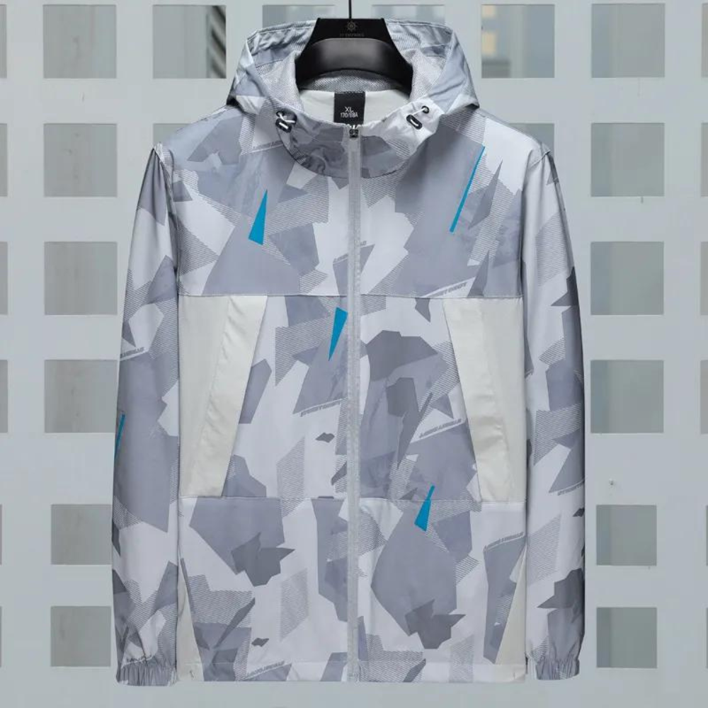 Konstantin - Herenjas met moderne camouflage en capuchon voor de zomer