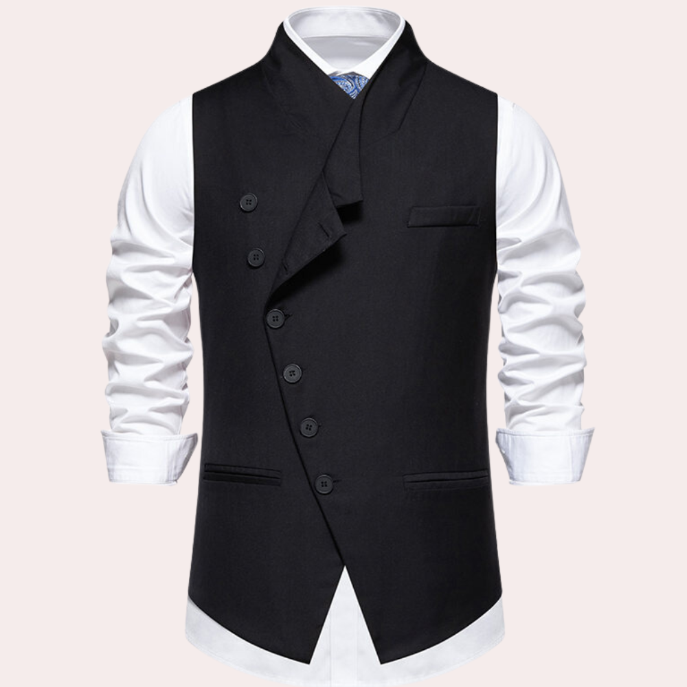 Laszlo - Elegant zomervest voor heren met asymmetrische sluiting