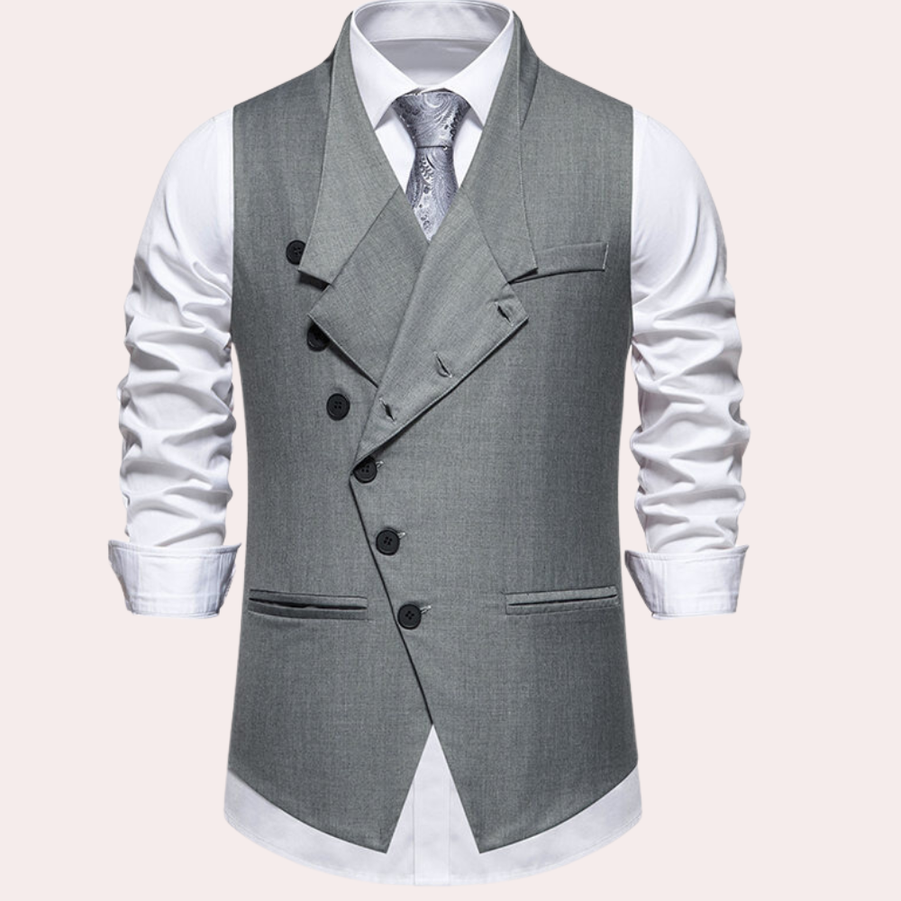Laszlo - Elegant zomervest voor heren met asymmetrische sluiting