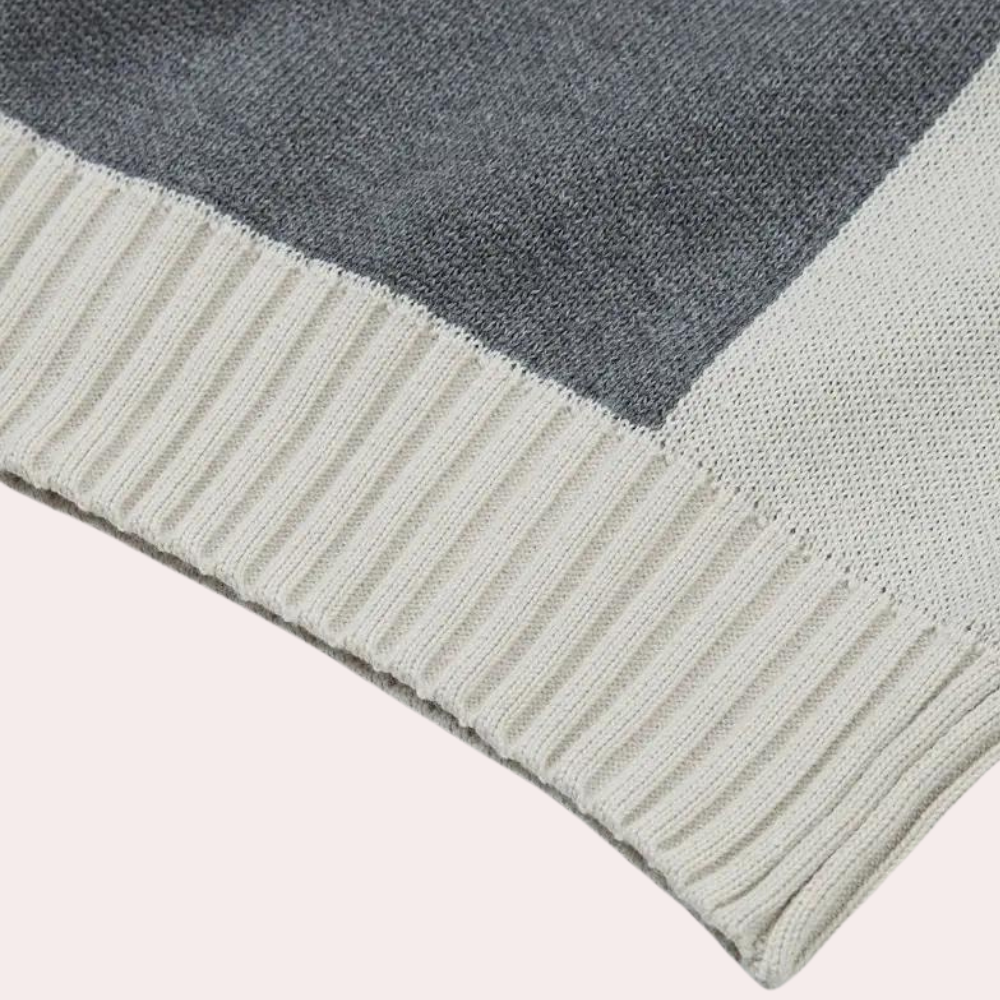 Greco - Heren trendy geruite zomertrui met capuchon